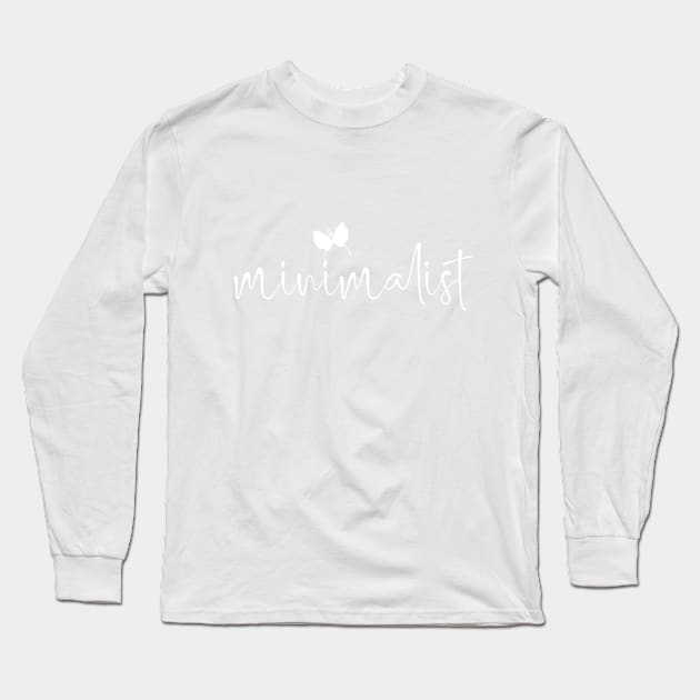 White Minimalist Long Sleeve T-Shirt by emma17